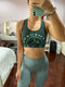 Gysmshark | Legacy Graphic Sports Bra - Dark Green